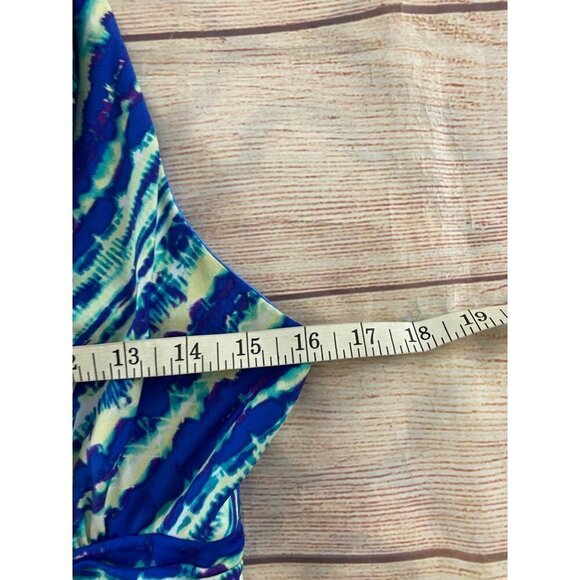 Evan Piccone Women's Blue Cap Sleeve Maxi Dress - 4 - Picture 6 of 12